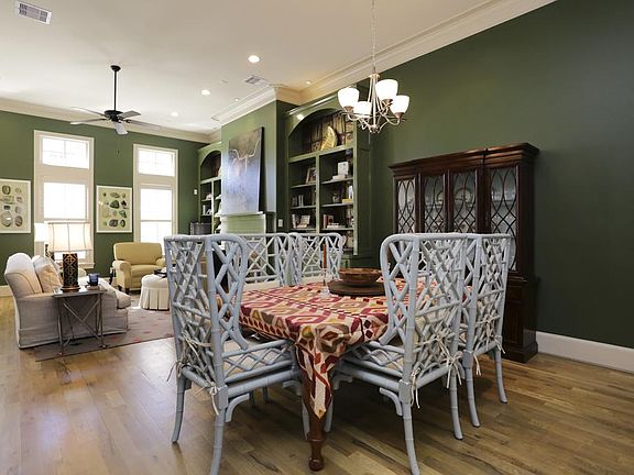 Dining room open to living room.
