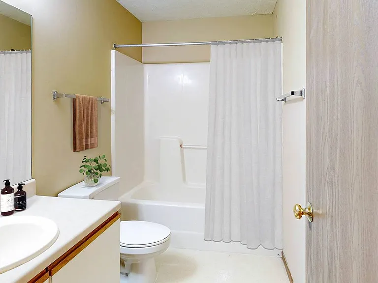 Simple and clean finishes make this bathroom easy to style with your own personal touch.