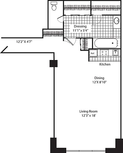 Floor plan FPA 456 - 3 Tier
