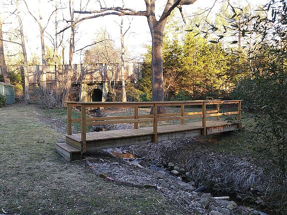 Backyard Bridge over Creek