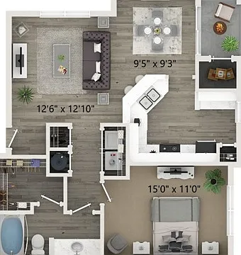 A3 1 Bed 1 Bath A3 1 Bed 1 Bath