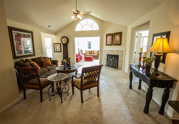 Living Area with Fireplace