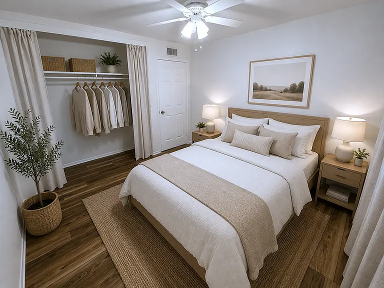 Bedroom (virtually staged)