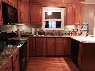 Kitchen with granite countertops