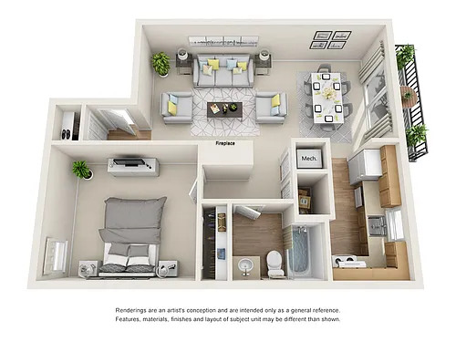 Floor plan 1E
