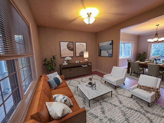 Virtually staged Living Room