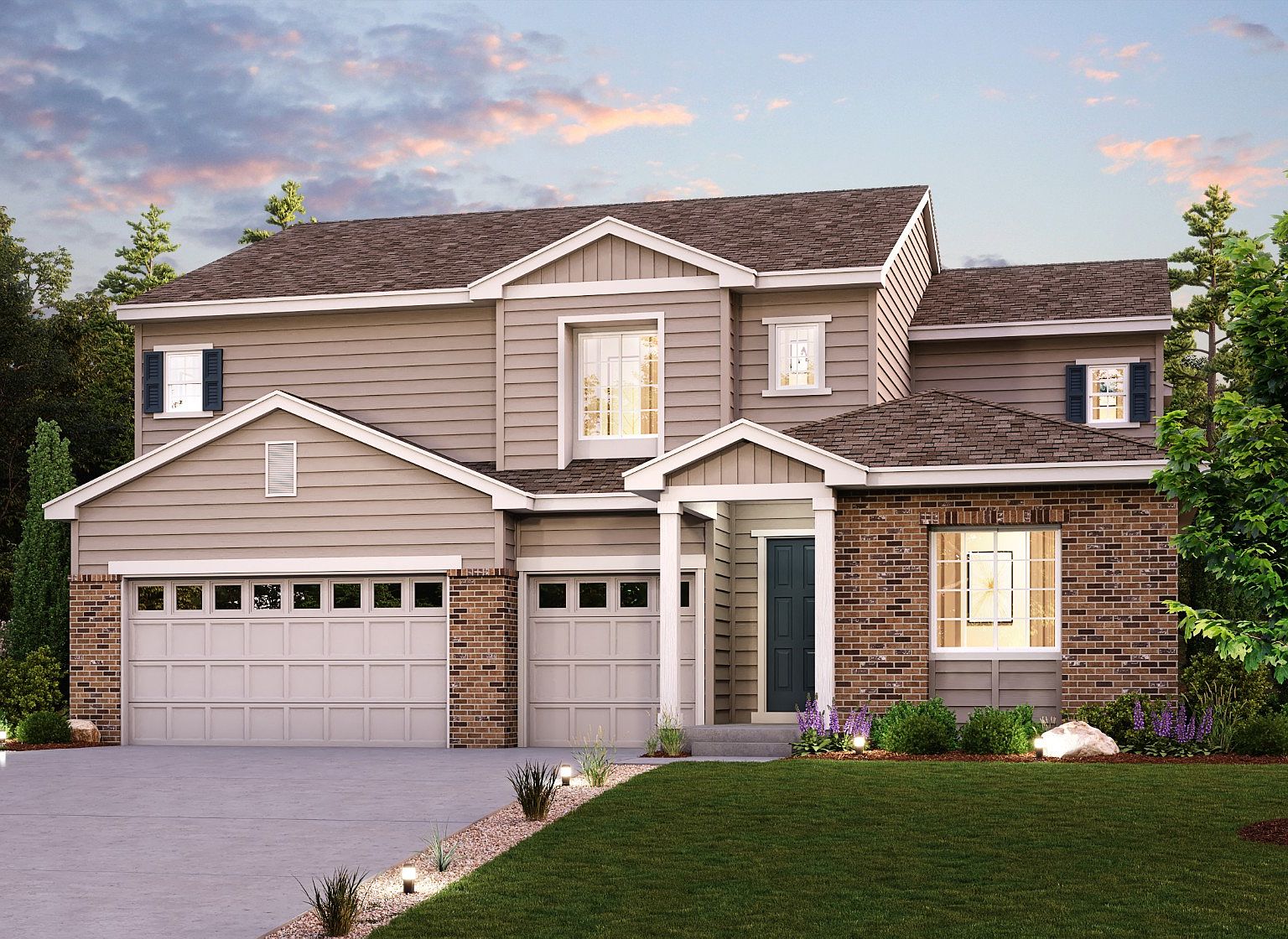 Cornell II ; Residence 50265 Plan, The Outlook at Southshore, Aurora