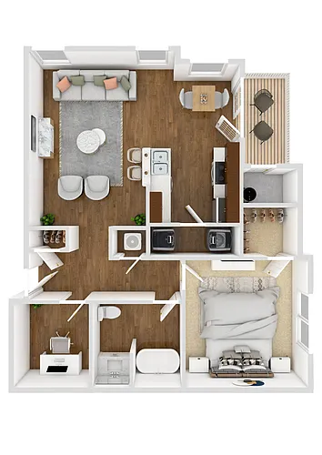 Floor plan One Bedroom