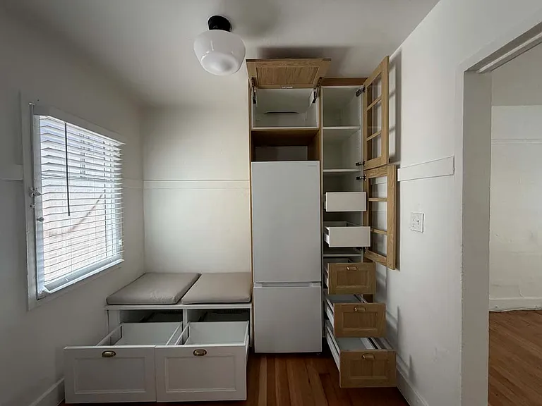Plenty of extra kitchen storage.