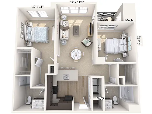 Floor plan B6-1096sq-Black