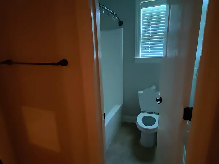 The upstairs bathroom.