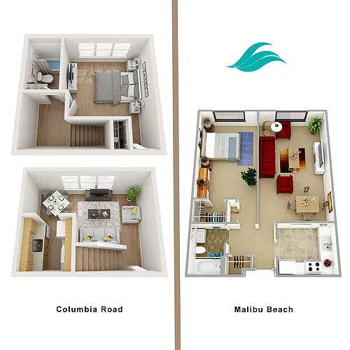 Floor plan 1 Bedroom Mall
