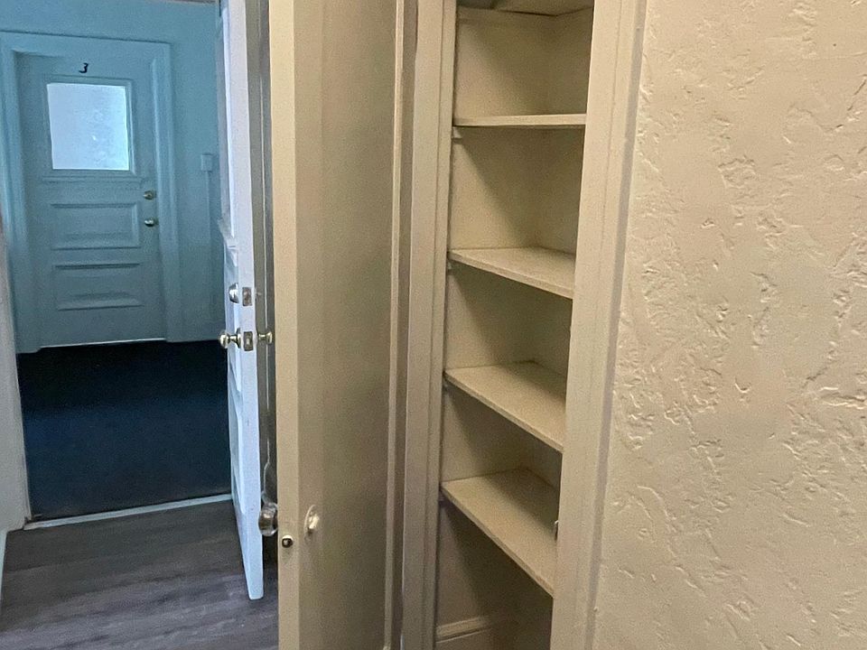 Storage closet in the hallway
