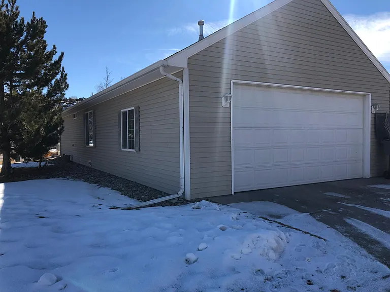 8-foot garage door for full-size trucks.