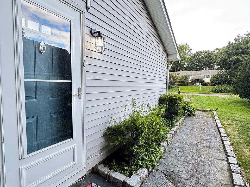Your front door is a private entrance on the side of the house.