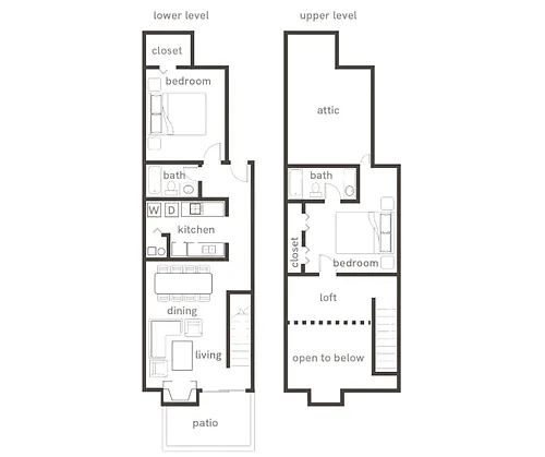 Floor plan Blue Ridge Loft Townhome