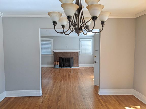 Dining room looking into living space