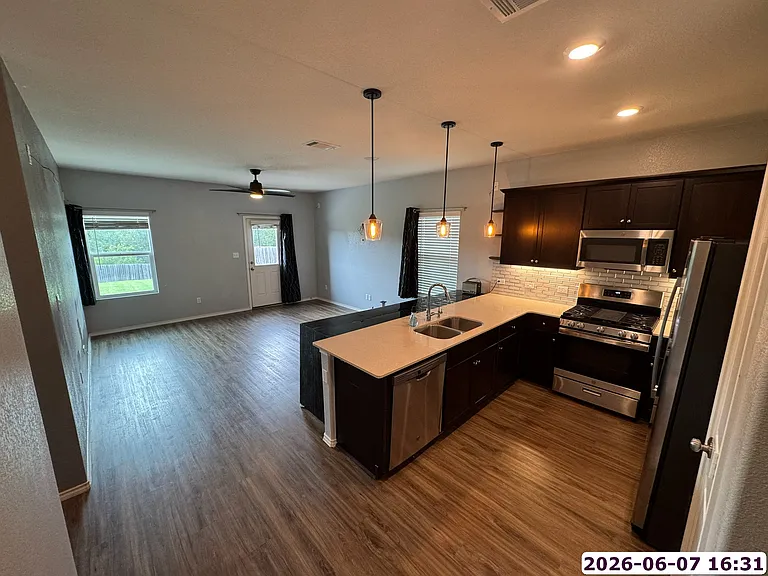 Kitchen and living room
