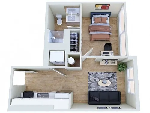 Floor plan 1X1