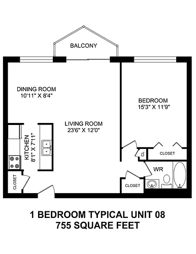 Floor plan 1 Bedroom