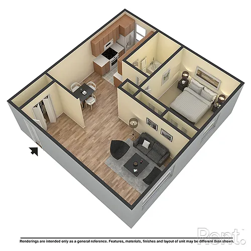 Floor plan 1 bedroom