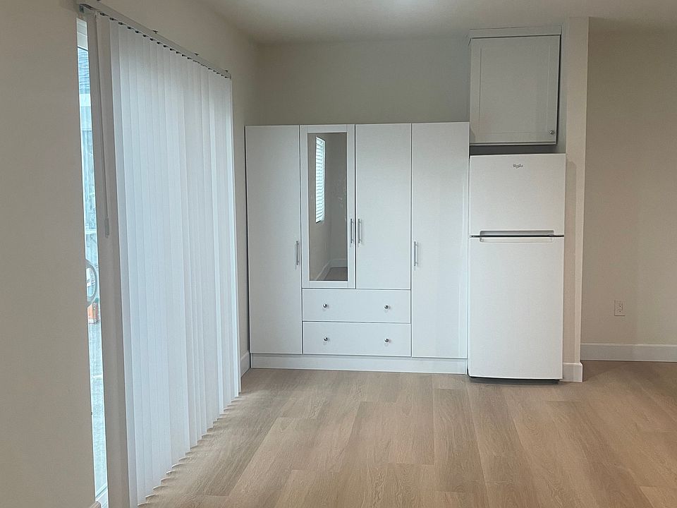 Armoire, refrigerator and some storage