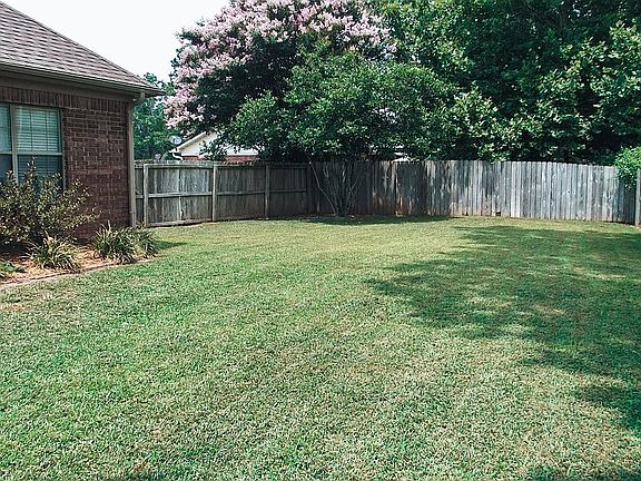 One side of backyard
