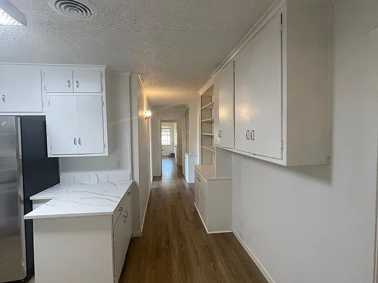 hall and kitchen