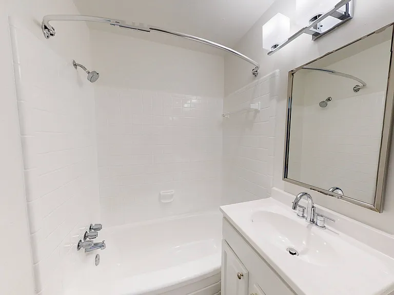 Spa-like bathroom with tile tub surround