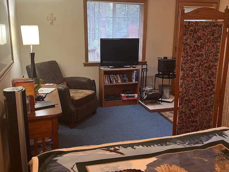 View from sleeping area.