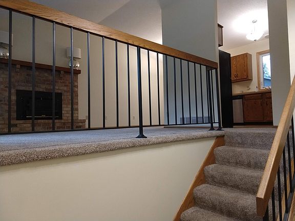 View from front door. (Living room and kitchen)