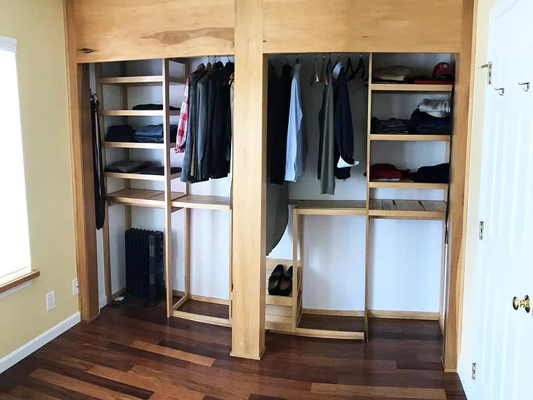 wood closet