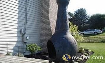 Deck with chimnea for cool country nights