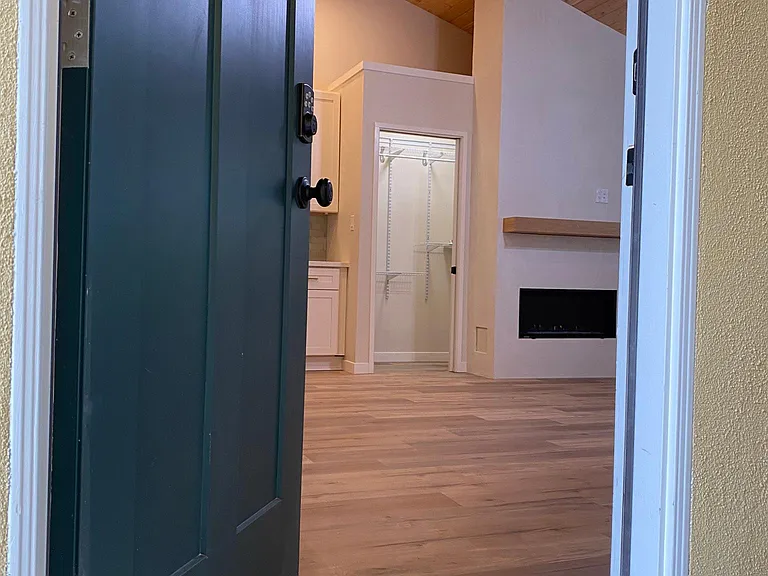 Entrance, wood ceilings