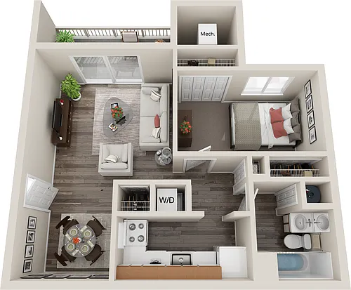 Floor plan One Bedroom