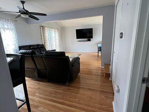 living room and sliding door