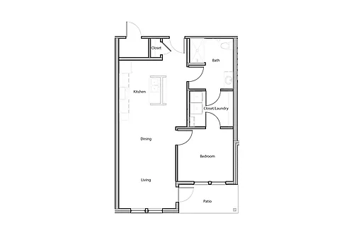 Floor plan 1 Bedroom