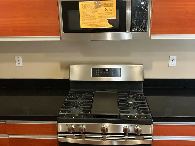 Over the range microwave and stove