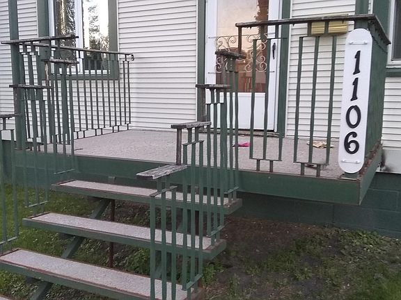 Front stairway view fabricated and constructed by brother!