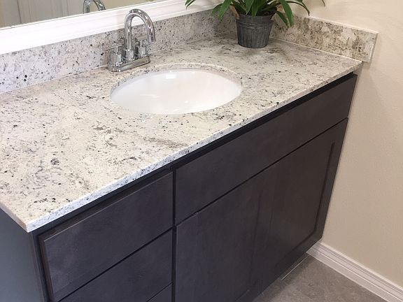 Master vanity w/granite top
