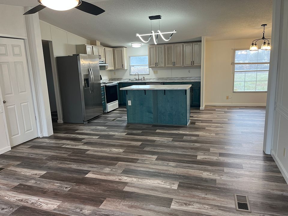View from Living Room to Kitchen and Dining Room