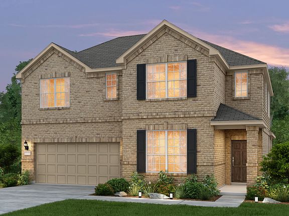 Exterior A with shutters and 2-car garage