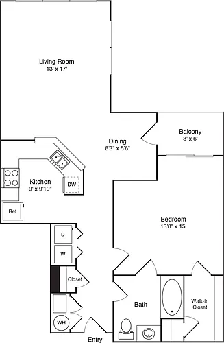 Floor plan 1E