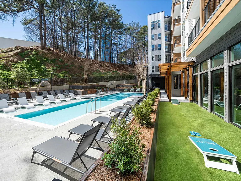 South Building Pool & Corn Hole