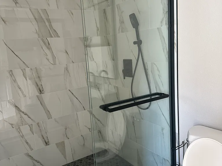 Brand new modern Shower with amenities