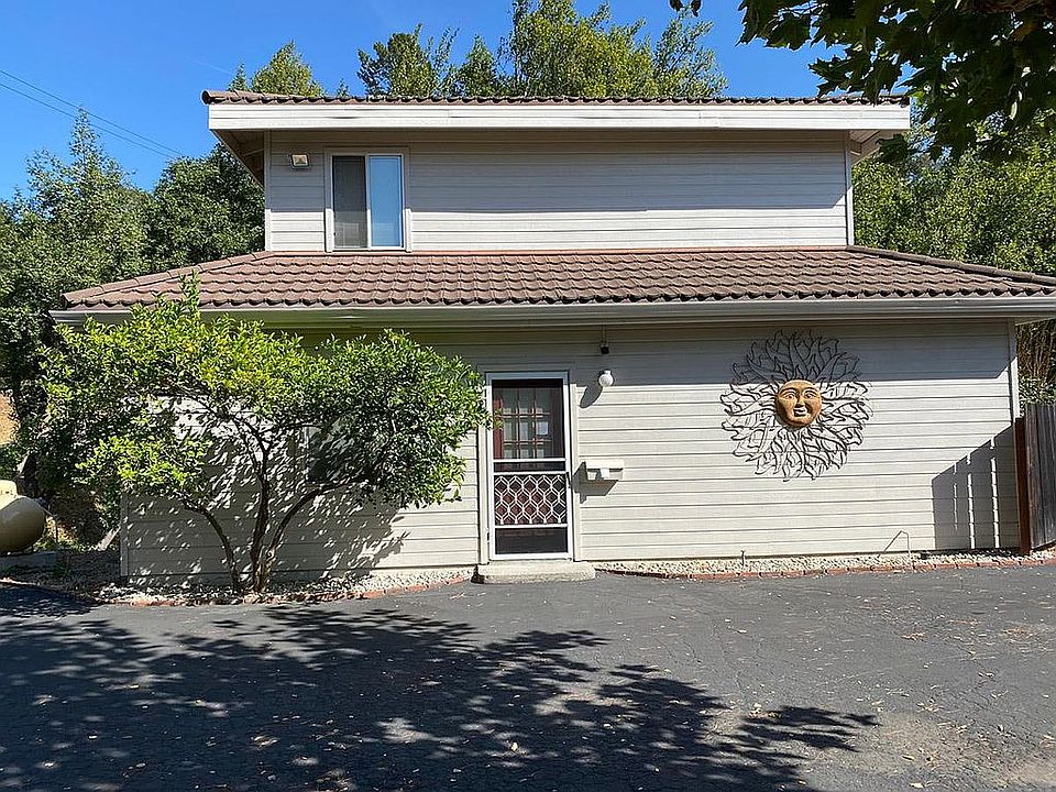 The front of the Cottage faces west. There is a motion sensor that turns on security lights at night.