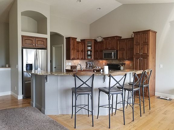 kitchen and island