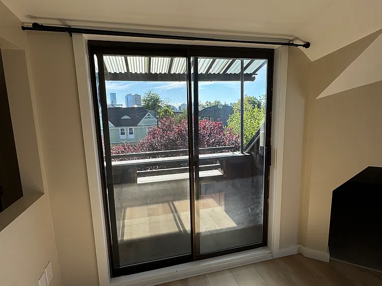 West-facing balcony