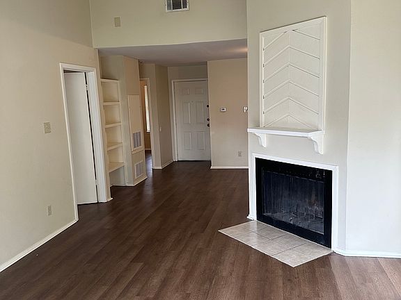 Chimney, separated living room and dinning area.