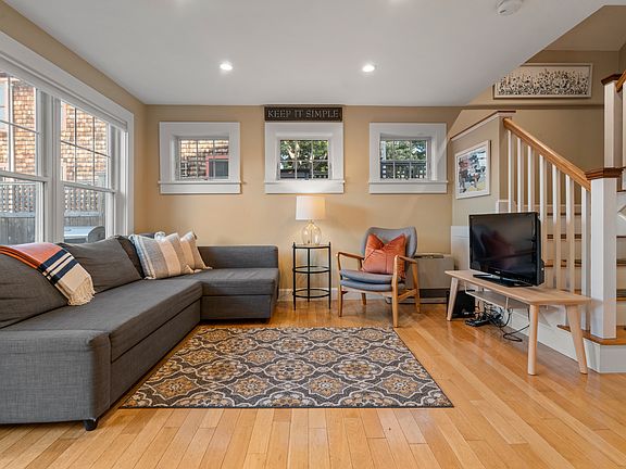 Walk inside and you're immediately greeted by this warm and comfortable living space